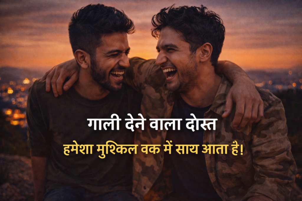 dosti 2 line attitude shayari in hindi font