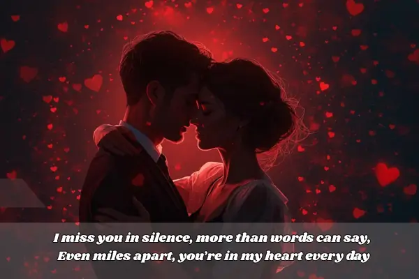 2 Line Miss You Shayari in English for Boyfriend