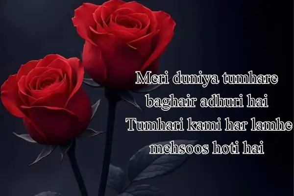 2 Line Miss You Shayari in English Heart Touching