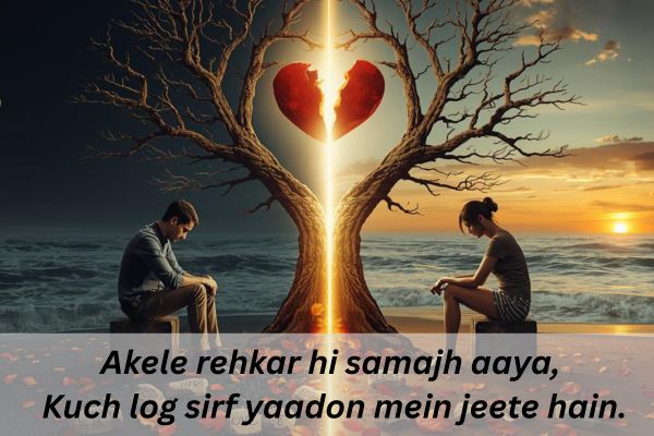 heart tuching alone shayari in bangli